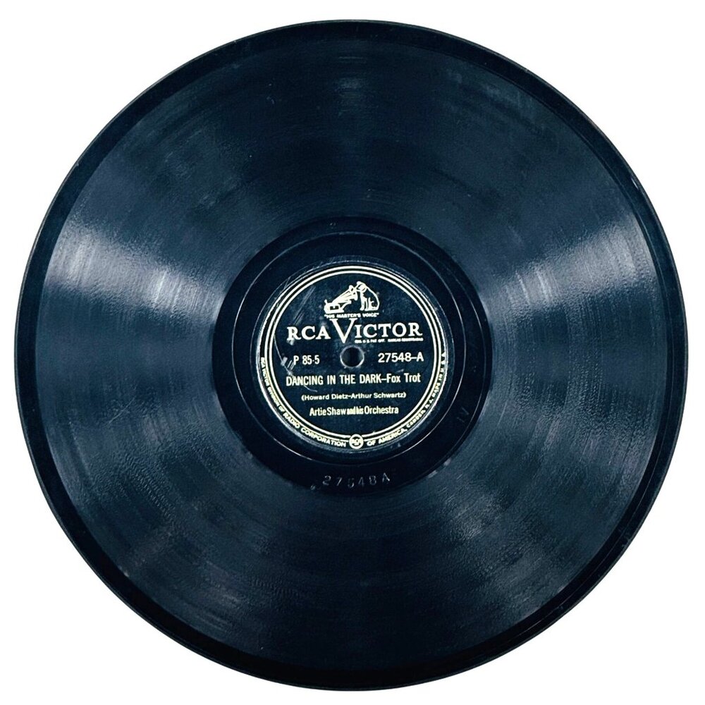 Artie Shaw Dancing In The Dark 10 Inch Shellac 78 RPM RCA Victor 27548